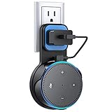 Dot Wall Mounts for 2nd Generation Dot Hanger Holder Stand Horizontal and Vertical Space-Saving Outlets Stand for Your Smart Home Speaker - Black