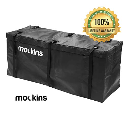 Mockins Waterproof Cargo Carrier Bag | The Hitch Rack Cargo Bag is Made from Heavy Duty Abrasion Resistant Vinyl with 15.5 Cu.ft.Capacity at 57" Long X 19" Wide X 24" High