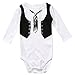 Stven Hetick Newborn Baby Boys Girls Necktie Pattern Printing Long Sleeve Romper Bodysuit W3M