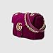 KK-BAG GUCCI GG Marmont velvet shoulder bag (fuchsia velvet)