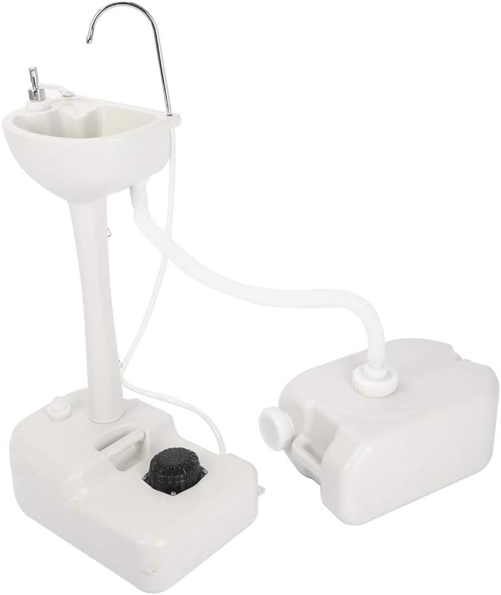 Portable Camping Sink,Outdoor GardenHand Sink with 24 Liter Recovery Tank Water Tank,for Garden/Camping/Outdoor Events/Gatherings/Worksite/RV/Indoor