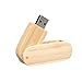 Incipient 16gb Bamboo Rounded Corner Swivel Wood Design USB Flash Drive Gift Flash Memory