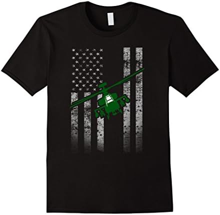 Mens Apache Helicopter Flag - Chopper Pilots and Helicopter Fans XL Black