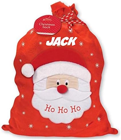 vpk Personalised Name Large Deluxe Ho Ho Ho Santa Christmas Sack 70cm x 50cm Fill Gifts Stocking