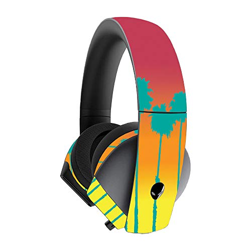 MightySkins Skin for Alienware 7.1 Gaming Headset - Sherbet Palms | Protective,…
