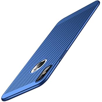 Heyqie Slim Fit iPhone Xs Max Breathable Case, Ultra-Thin [Skin Touch Feel][Heat Dissipating] Anti-Fingerprint/Skid/Fade Protective Cooling PC Back Cover Case Compatible with iPhone Xs Max 6.5