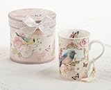 Porcelain Tea / Coffee Mug in Gift Box - Bird