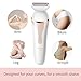 LEADO Multi-Function Women’s Electric Shaver Bikini Trimmer & Facial Cleansing Spin Brush for Exfoliating Skin Care, Rechargeable Cordless Waterproof Electric Razor for Ladies, Wet & Dry