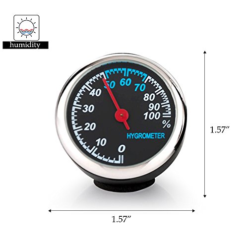 image for YGMONER Mini Car Digital Clock Auto Watch Automotive Thermometer Hygro