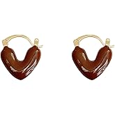 Heart Ear Cuff Earrings for Women Heart Hoop Earrings Hypoallergenic Earrings for Women