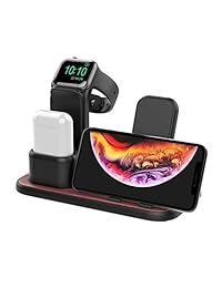 Beacoo   Soporte de carga 3 en 1 para Apple Watch Series 4 3 2 1, AirPods Dock Estación de carga para iPhone Xs X Max XR X 8 8Plus 7 7 Plus 6S 6S Plus 9.7 pulgadas iPad