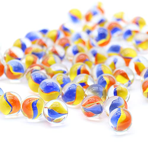 Bulk Marbles 500 Multicolored Cats Eyes Marbles, Small 5/8” Glass
