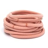 La Tartelette 4 mm Elastic Bands Hair Ties Children Rubber hair headbands - 100 Pcs (Light Salmon)