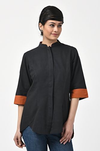Black-Rust Cotton Shirt