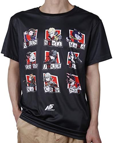 Persona 5 P5 Morgana Hot Anime Joker T-Shirt Original Tops, Unisex, Micro Fiber, Short Sleeve Round Neck Tee