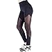 Tulucky Women's Full Length Mesh Workout Sports Tights Gym Yoga Pants Leggings (L, Black)