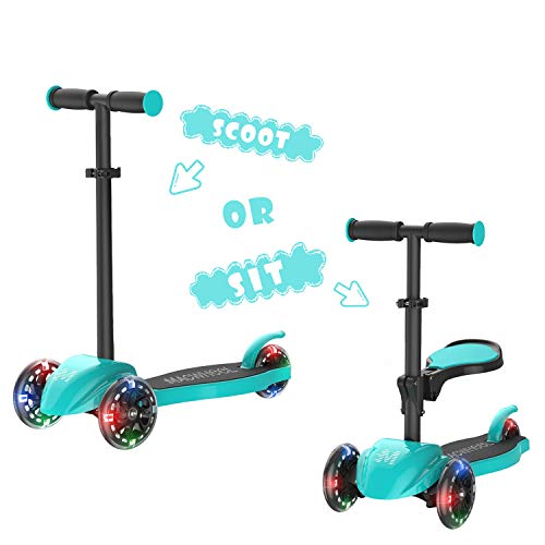 MACWHEEL Kick Scooter, 2in1 Kick Scooter with Folding/Removable Seat