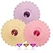 ME.FAN Silicone Cup Lids - Diamond Mug Cover - Silicone Glass Cover Suction Lids for Coffee and Tea Cup 3 Set in Bright Colors (Pink - Yellow - Purple)