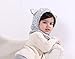 Connectyle Boys Girls Kids Warm Winter Hats Cute Earflap Hood Hat Scarves with Ears Skull Caps Black White