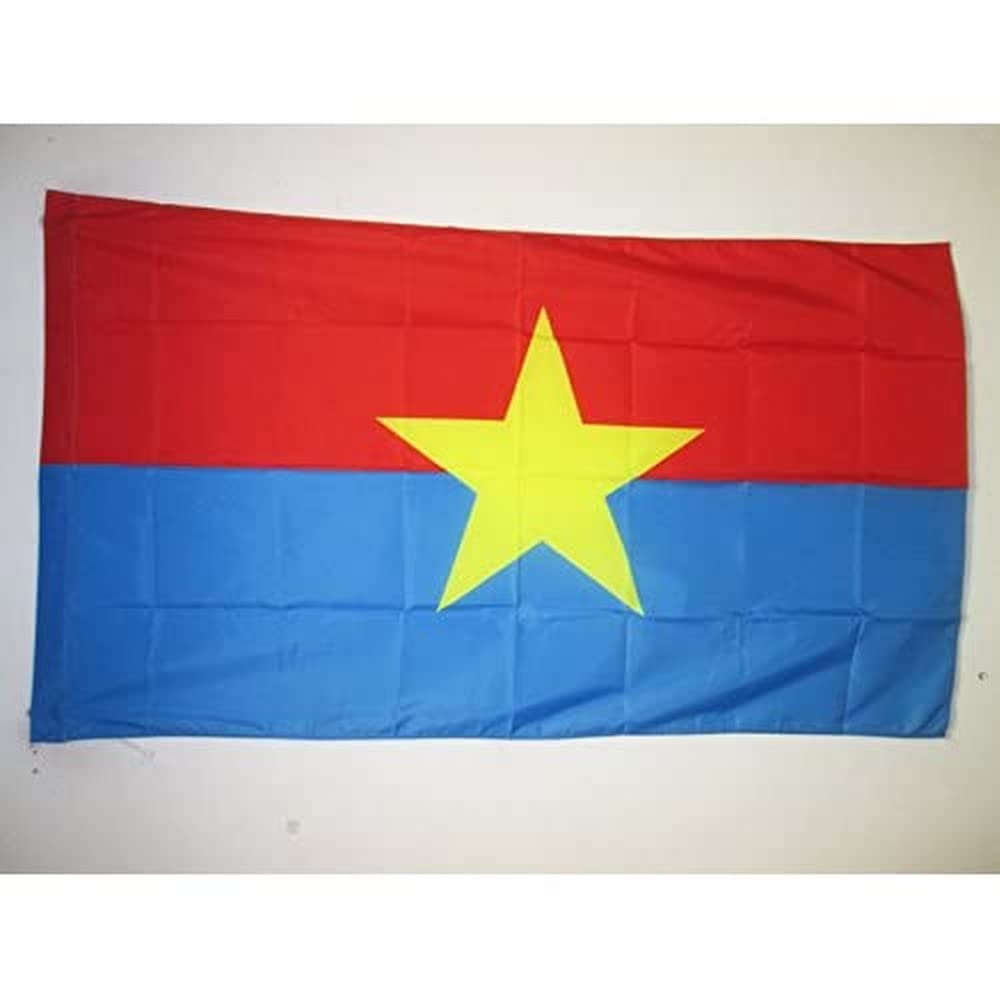 AZ FLAG - Viet Cong Flag - 2x3 Ft - National Liberation Front Banner with Sleeve - 100% Polyester - Fade Resistant - Vivid Colors - 2' x 3' Feet - 90x60 Cm