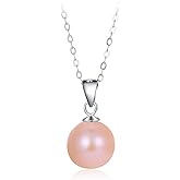 Pearl Vibe Pink Freshwater Pearl Pendant Necklace for Women - AAA+ Quality Pearl Necklace for Women With 925 Sterling Silver Chain