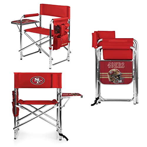 PICNIC TIME NFL San Francisco 49ers Sports Chair with Side Table, Beach Chair,…
