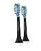 Philips Sonicare Genuine Adaptive Clean replacement toothbrush heads, HX9042/66, Black 2-pk