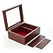 Tea Box - Luxury Wooden Tea Bag Organizer from The Apace Premier Collection - 6 Compartment Tea Storage Chest Container - Elegantly Handmade w/Scratch Resistant Window