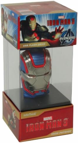 Marvel Officially Licensed Iron Man 3 USB Memory Flash Drive Iron Patriot (Blue) 8gb