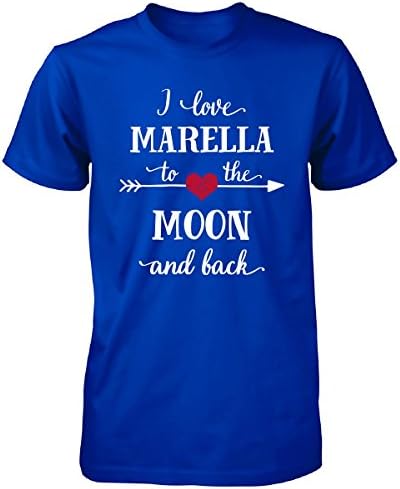 I Love Marella To The Moon And Back.gift For Boyfriend - Unisex Tshirt Royal L