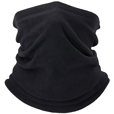 Fleece Neck Warmer Windproof Neck Gaiter, Cold Weather Face Mask for ...