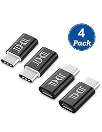 Arukas - Adaptador USB tipo C 2 unidades para Samsung Galaxy Note 8 S8 Plus S8+ Note 8 MacBook Pro LG V20 V30 Nexus 6P Pixel 2 XL, Paquete de 4