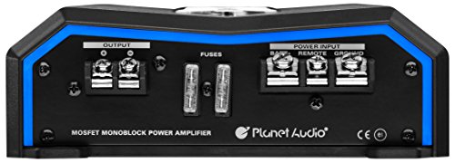 Planet Audio PL2000.1M Pulse 2000 Watt, 2 Ohm Stable Class A/B, Monoblock, Mosfet Car Amplifier with Remote Subwoofer Control