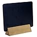 Set of 2 Tabletop Double Sided Chalkboard Display Sign/Placeholder with Wooden Base Stand, Beige