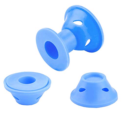 40 Pcs Magic Hair Rollers - Curling Hair Styling Tool Include 20pcs Large Silicone Hair Curlers and 20pcs Small Silicone Curlers (Blue)