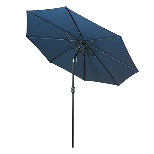 Balichun 9 Ft Outdoor Table Aluminum Patio Umbrella Market Umbrella with Push Button Tilt and Cr ...