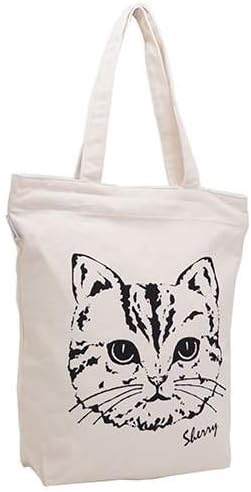 Amazon トートバッグ シンプル帆布トート シェリーフェイス ネコ ミントイン 手提げかばん かわいい グッズ 通販 バッグ スーツケース