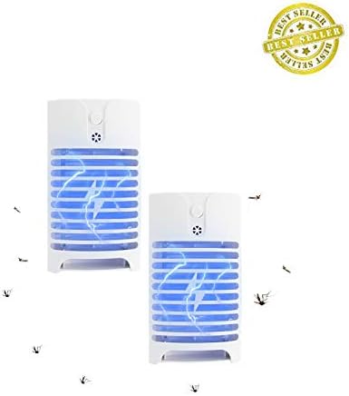 fomei 1 Zapper Killer Bee Trap Light Control Button Electronic UV Lamp for Indoor,Office, Home 2 Packs