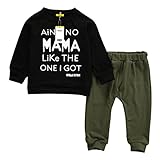 Baby Kids Toddler Boy Printed Tops Pants Leggings Outfits Clothes Set 0-3 Y (2-3 Years, Black)