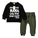 Toddler Baby Boy Fall Winter Outfits Clothes Set Printed Tops Pants Leggings 0-3 Y(Long Sleeve, 7-12 Months)