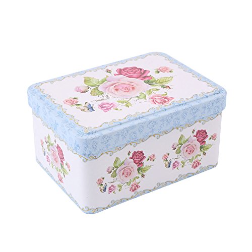 Kicode Graffiti Retro Tinplate Jewelry Tea Candy Gift Box Storage Jars With Lid Tea Coffee Candy