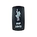 QUNQI STAR 5 pin Laser Backlit Rocker Switch Rock Lights 20A 12V On/Off LED Light Toggle Switch with Jumper Wires Set（Whip Lights,Orange）