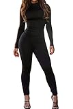 Pink Queen Women Fall Winter Long Sleeve Sport Tights Bodysuit Unitard Jumpsuit
