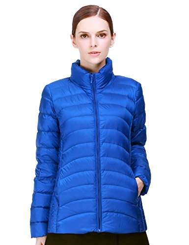 Puredown Women's Outdoor Ultra Light Packable Down Jacket, Royal Blue