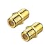 VCE 2-Pack Gold Plated F-Type Coaxial RG6 Connector,Cable Extension Adapter Connects Two Coaxial Video Cables primary