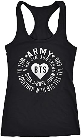 Ceqstar Army Will Be Together With BTS Till The End Racerback Tank Top-Black (V1)