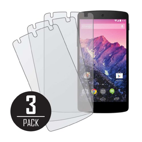 Nexus 5 Screen Protector Cover, MPERO Collection 3 Pack of Matte Anti-Glare Screen Protectors for Google Nexus 5 D820 / D821