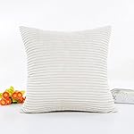 Pillow Case, AmyDong Sofa Waist Plush Throw Cushion Cover (White)