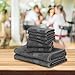 Homitt 100% Cotton 8 Piece Towel Set, Fade-Resistant and Anti-lint Washcloth Set with 2 Bath Towels, 2 Hand Towels and 4 Washcloths for Baby and Adult(Grey)