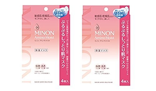 Minon Amino Moist Purupuru moist skin mask 22mL × 4 sheets(Pack of 2) - //coolthings.us